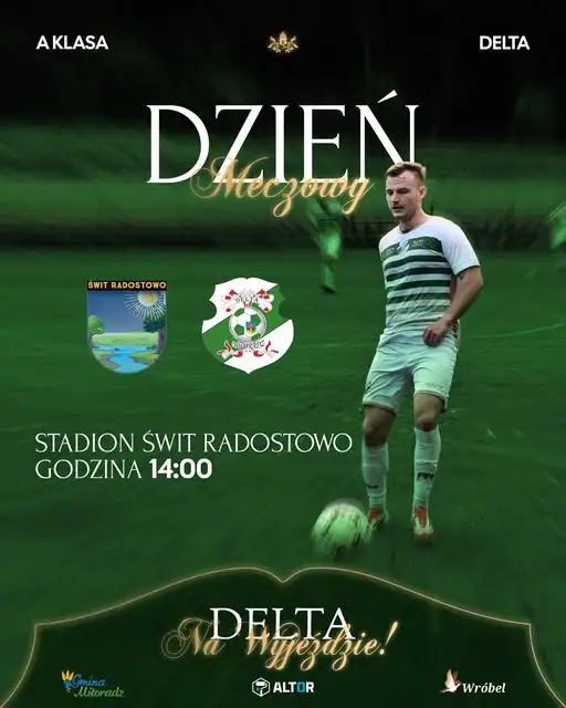 Delta Miłoradz zagra na wyjeździe ze Świtem Radostowo – sobota, godz. 14:00