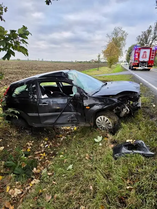 Wypadek na DK 55 w Chlebówce – jedna osoba ranna, ruch wahadłowy