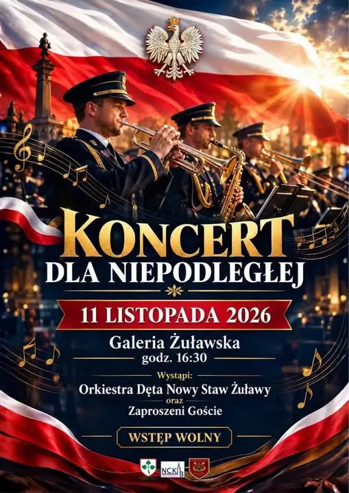 Koncert dla Niepodległej w Nowym Stawie – Orkiestra Dęta zaprasza 11 listopada